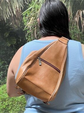 Vintage Y2K Rina Rich Convertible Teardrop Sling Backpack / Crossbody Bag